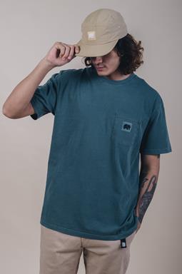 T-Shirt Garza Pigment Gefärbt Ulme Grün
