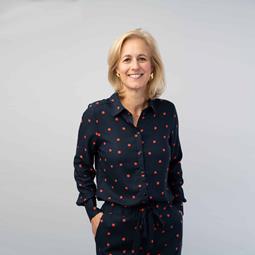 Marjolein Elisabeth Mees Navy Dots Bluse