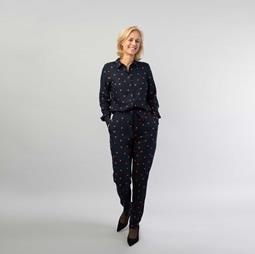 Marjolein Elisabeth Mees Navy Dots Bluse