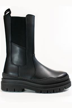 Track Sole Chelsea Mid-Height Boots Black