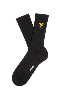 Ribbed Socks Peanuts Woodstock Black
