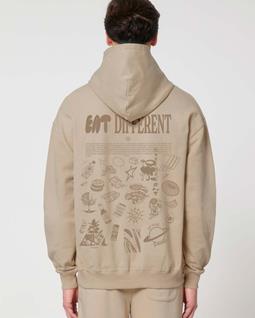 Hoodie Deluxe Eat Different Sand