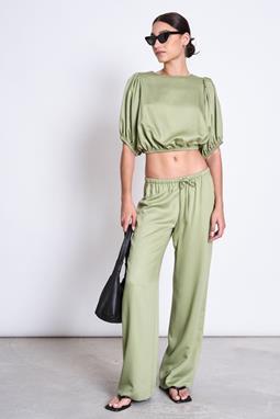 Mid Rise Loose Pants Strath Pale Olive