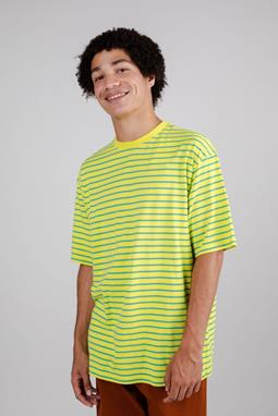 Gestreept Oversized T-Shirt Limoen