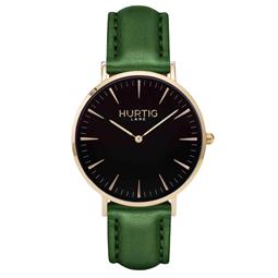 Hurtig Lane Watch Mykonos Cactus Leather  Gold, Black & Green