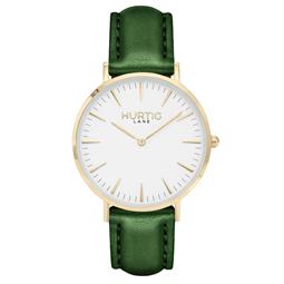 Hurtig Lane Watch Mykonos Cactus Leather  Gold, White & Green