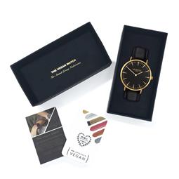 Hurtig Lane Watch Mykonos Cactus Leather Gold, Black & Black