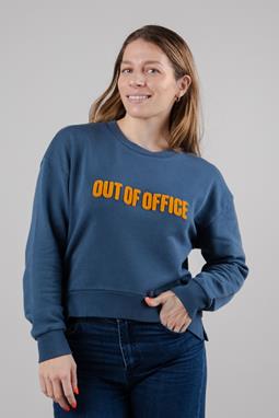 Sweatshirt Out Of Office Indigoblauw
