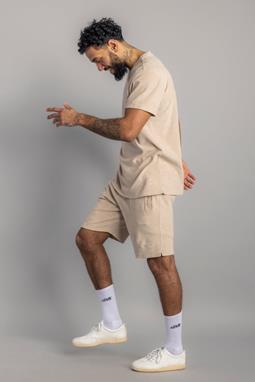 Terry Set T-Shirt And Shorts Sand