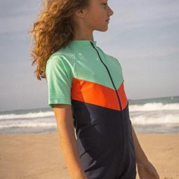 Inaska Badeanzug Uv Schutz Dunkelblau Orange