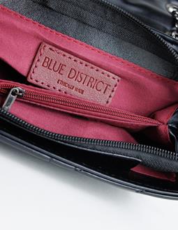 Blue District Bag Vaska Vegan Leather Onyx Black