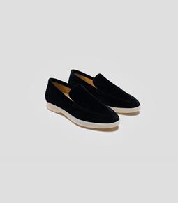Solari Milano Loafer Samt Schwarz