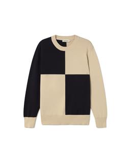 Thinking MU Strickpullover Khem Schwarz & Beige 