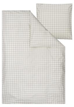 MELA Beddengoedset Majuli Check Birch / Natuurlijk Wit 