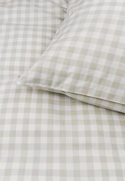 MELA Beddengoedset Majuli Check Birch / Natuurlijk Wit 