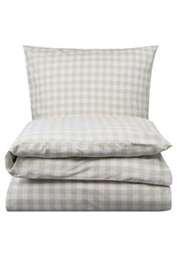 MELA Beddengoedset Majuli Check Birch / Natuurlijk Wit 