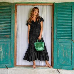 BRUNNA.CO Bag La Tote Metallic Green
