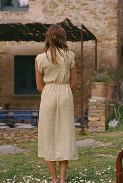 Nénés Kleid Inès Flower Print Gelb 