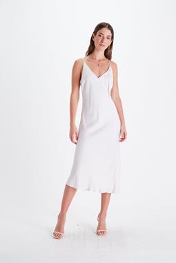 Neu Nomads Slip Dress Bias Schneeweiß