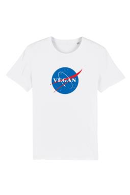 T-Shirt Vegan Nasa Wit