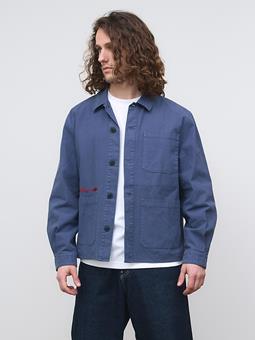 Yahmo Jacke Workwear Bestickte Fritz Blau