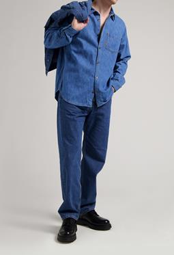 MUD Jeans Shirt Denim Chris Medium Stone Blue