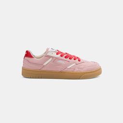 MoEa Sneaker Origin Low Rosa Veganes Wildleder & Beige Apfel