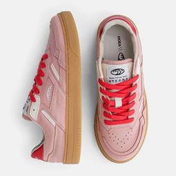 MoEa Sneaker Origin Low Rosa Veganes Wildleder & Beige Apfel