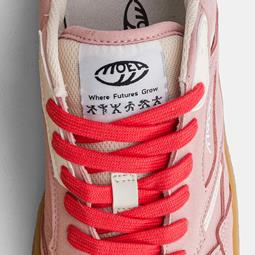 MoEa Sneaker Origin Low Rosa Veganes Wildleder & Beige Apfel