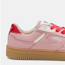 MoEa Sneaker Origin Low Rosa Veganes Wildleder & Beige Apfel