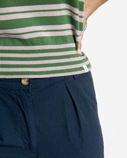 MATONA Geplooide Broek In Marineblauw