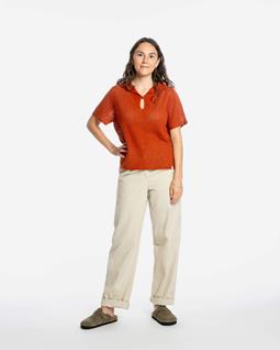 MATONA Broek Met Plooien In Zandkleur