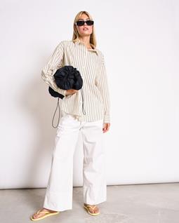 JAN 'N JUNE Broek Met Trekkoord, Wijd Model, Kiva Wit