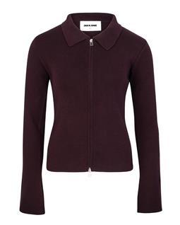 JAN 'N JUNE Zip Cardigan Tyrie Cherry Lacquer