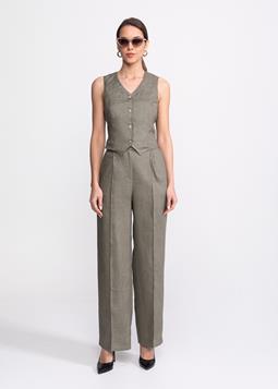 De IONESCU Hose Figa Leinen Khaki
