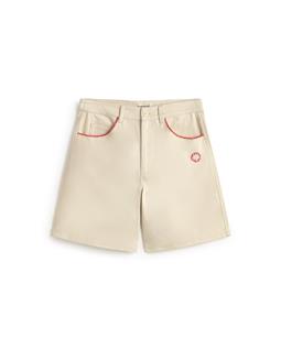 Thinking MU Shorts Luisa Hand Embroidered Trim Cream