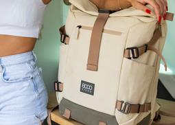 8000kicks Rugzak Nomad Rolltop Beige/Groen