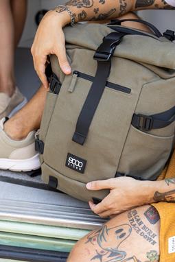 8000kicks EU Rugzak Nomad Rolltop Donkergroen