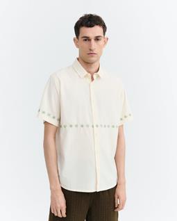 Thinking MU Shirt Tom Hand Embroidered Ecru