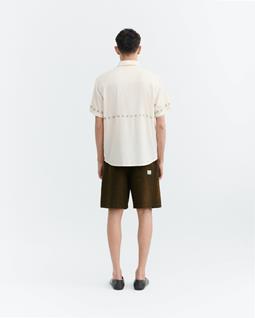 Thinking MU Shirt Tom Hand Embroidered Ecru