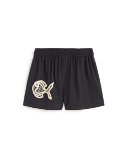 Thinking MU Shorts Handbestickte Geraldine Navy