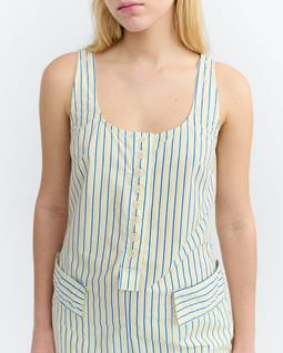Thinking MU Jumpsuit Maud Striped Cream