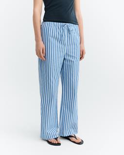 Thinking MU Broek Brigitte Relaxed Gestreept Blauw