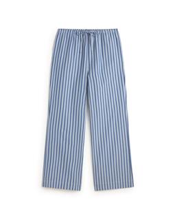Thinking MU Broek Brigitte Relaxed Gestreept Blauw