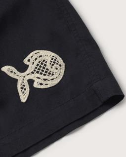 Thinking MU Shorts Hand Embroidered Gasper Navy 