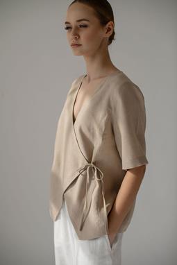 Amber Linen Wickeloberteil Aria Pale Sand
