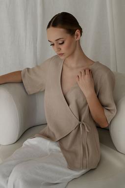 Amber Linen Wickeloberteil Aria Pale Sand
