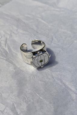 Ring Moon Face Silver