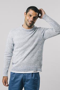 Sweater Mouline Blue White