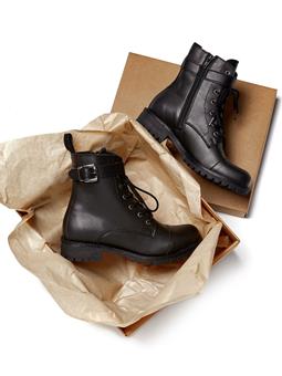 Will's Vegan Store Laarzen Buckled Work Zwart